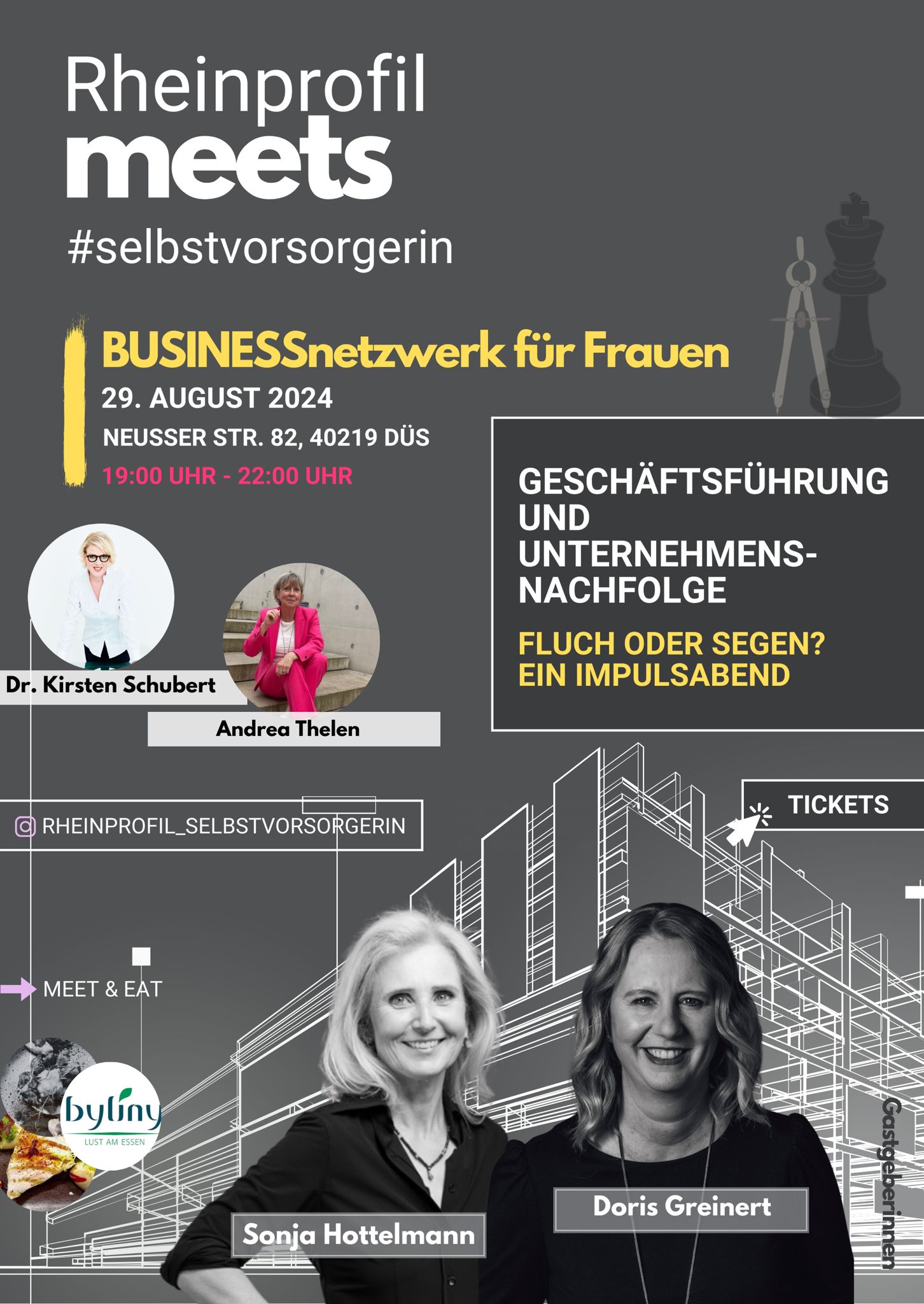 Rheinprofil Geschäftsfühurng und Unternehmensnachfolge bei unserem Businessnetzwerk für Unternehmerinnen